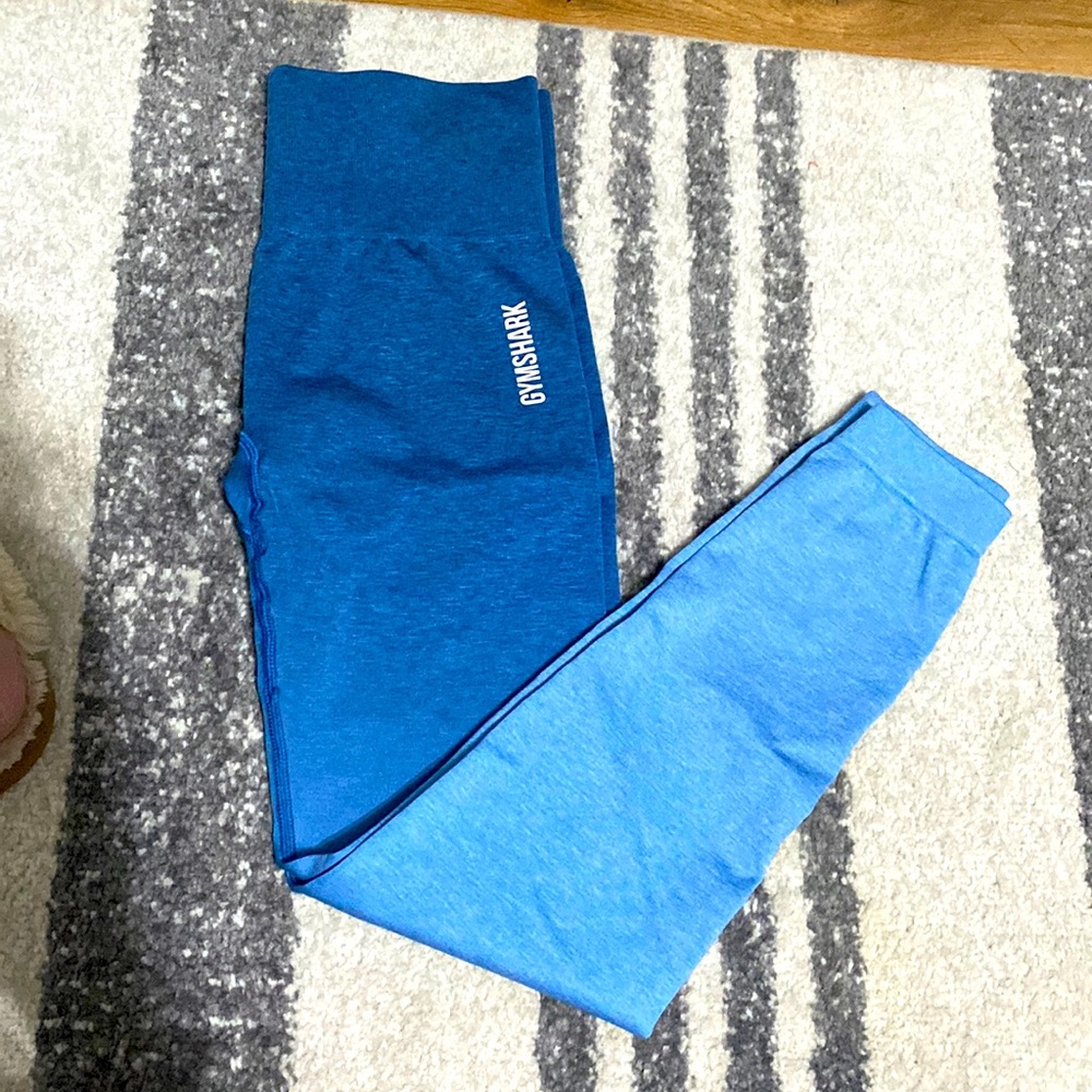 Blue ombré leggings